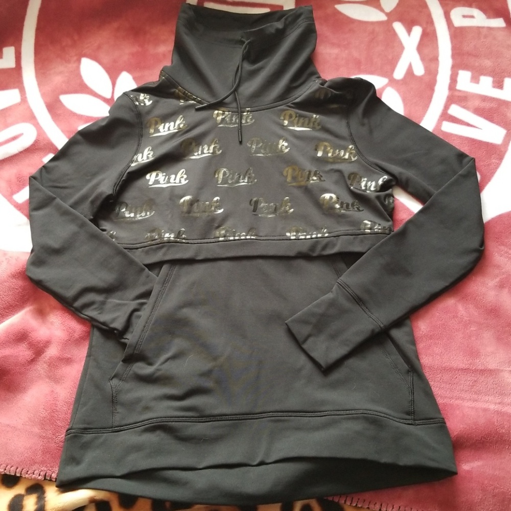 PINK cowl neck ultimate sweater